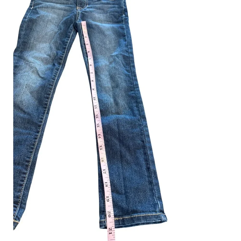 Jumping Beans Girls Skinny  Dark Blue Jeans Size 7 Slim Adjustable‎ Waist